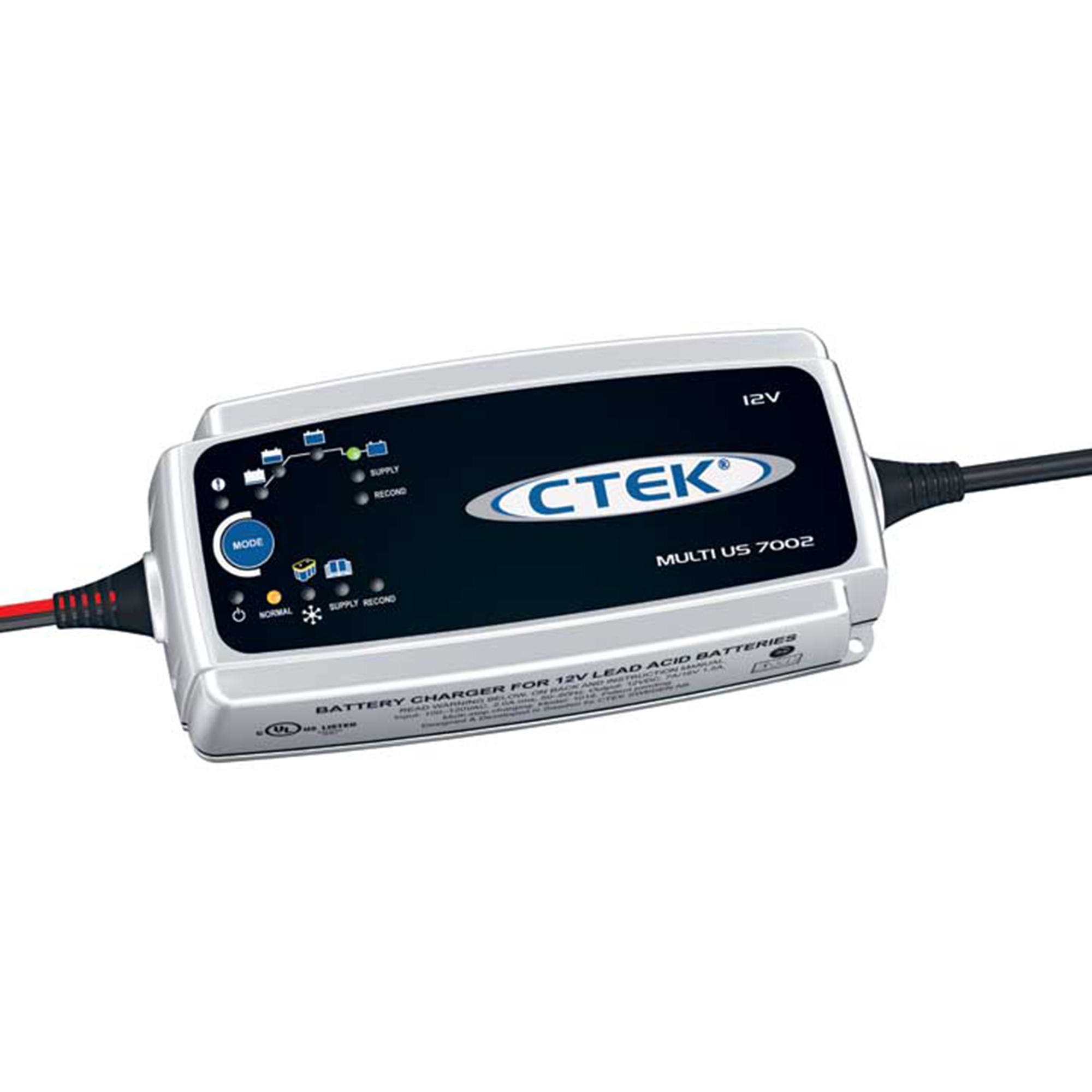 CTEK Multi US 7002 Universal Battery Charger & Maintainer — 12V, Supply Mode, For Cars, Boats, ATVs, RVs, Model# CTK56-353
